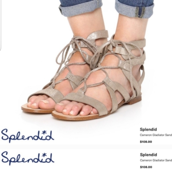 Splendid Cameron Leather Gladiator Sandals, Size 7M - Picture 2 of 13